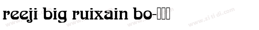 reeji big ruixain bo字体转换
